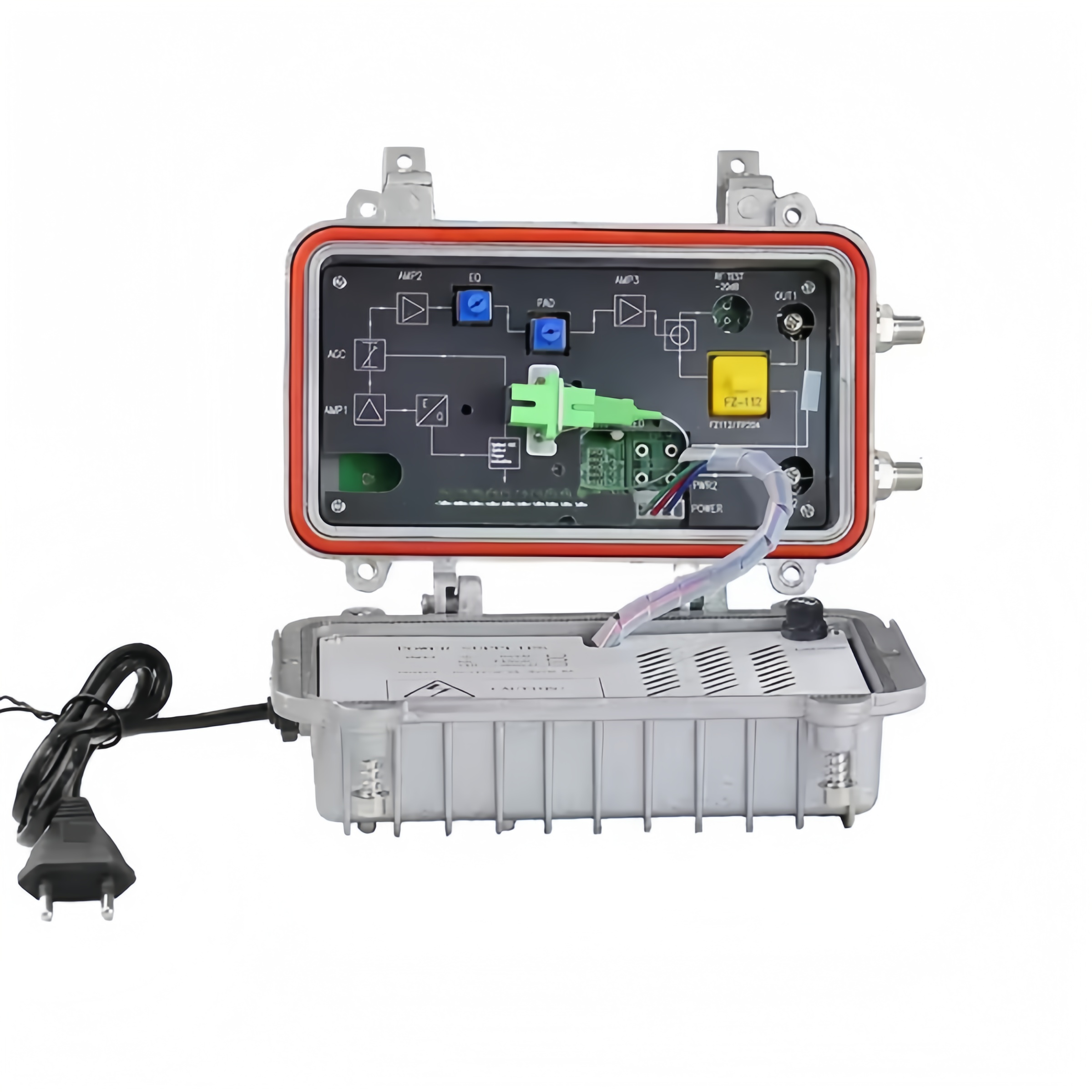 Outdoor Optical Receiver 2-Way Outputs Coaxial Cable TV Node